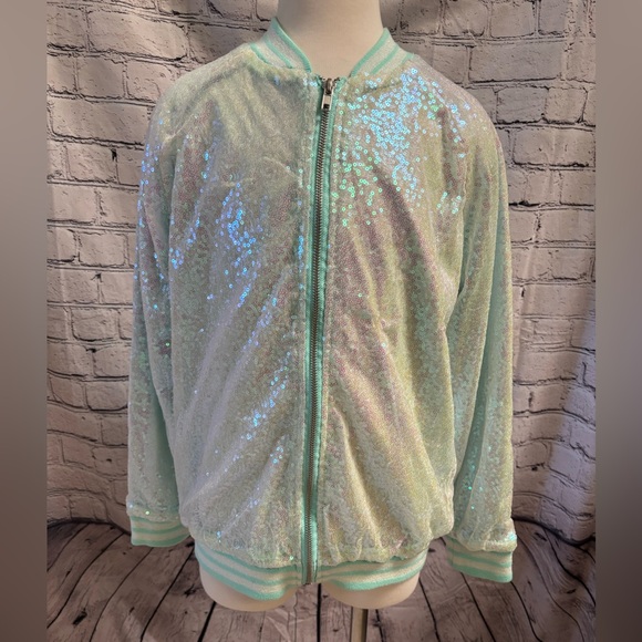 Disney Princess Girls Little Mermaid Ariel Iridescent Sequin Jacket - Picture 5 of 15